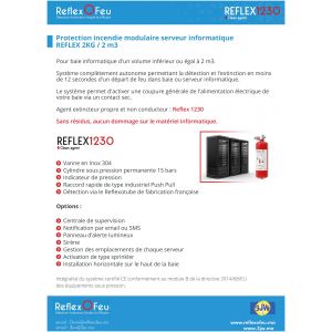 3JW ReflexoFeu Protection incendie Autonome et modulaire pour Armoire Electrique REFLEX 2 KG / 2 m³